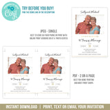 Editable 40th Anniversary Party Invitation Template with Photo