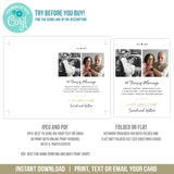 Editable 50th Anniversary Greeting Card with Photos and Stats, Happy 50th Anniversary Card Template