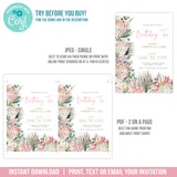 Birthday Tea Party Invitation Template Editable Invite Proteas Woman