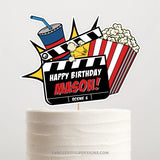 Movie birthday cake topper for boys, personalized, digital download and printable cake topper.