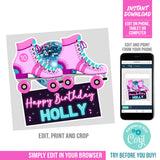 Roller Skating Cake Topper for a Custom Roller Skate Cake Topper Printable