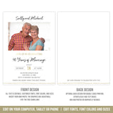 Editable 40th Anniversary Party Invitation Template with Photo