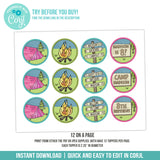 Camping Party Cupcake Toppers Girls Backyard Campout Birthday Decorations