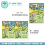 Editable Backyard Campout Invitation Template for a Camping Birthday Party Digital Invite