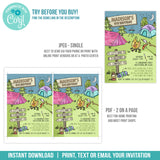 Backyard Campout Birthday Invitation Template Girl Camping Party Invite