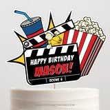 Movie birthday cake topper for boys, personalized, digital download and printable cake topper.