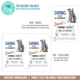 Editable Golf Surprise 60th Birthday Invitation for a man, Golf Theme Party Digital Invite